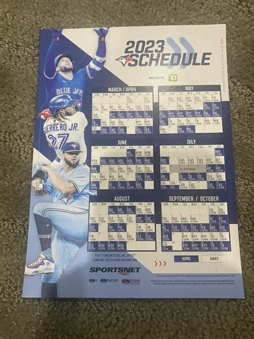 SGA 2023 Toronto Blue Jays Magnet Schedule Cover
