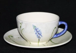 Faiencerie De Gien CUP & SAUCER ALICE PATTERN - Picture 1 of 3