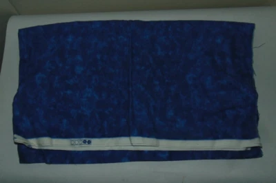 Flannel Fabric Blue Sponged 1 Yd Plus 1 Piece Cotton - Image 1 of 2