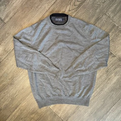 Paul Fredrick Men's 100% Italian Merino Wool Sweater Sweatshirt Gray Large - Image 1 of 4