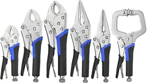 Vice Grips,6-Pack Vise Grip Pliers 5"/7"/10"Curved Jaw Locking... - Picture 1 of 5