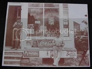 General Store Coca Cola Dr Pepper 2 Way Sepia Card Photo Lab Reprint - Picture 1 of 1