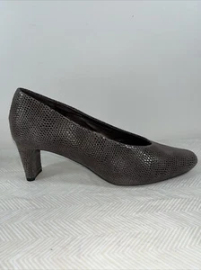 VANELi Womens Dayle Dress Shoes Sz 8M Almond Toe Brown Sparkle Pump Heels Preppy - Picture 1 of 17