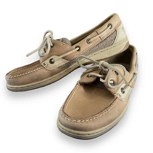 Zapatos de barco de tracción Sperry para mujer Bluefish 2 ojos marrón tostado cuero sin marca 7,5 M - Imagen 1 de 8