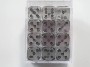 NEW Dice Cube Set of 36 D6 (12mm) - Translucent Clear - Picture 1 of 2