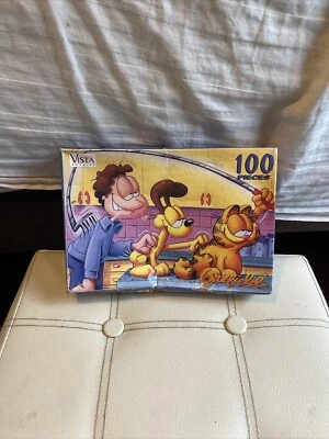 Garfield Cat Vista Jigsaw Puzzles 100pc NEW - Sealed. Box Caved In A Bit. - Image 1 of 4