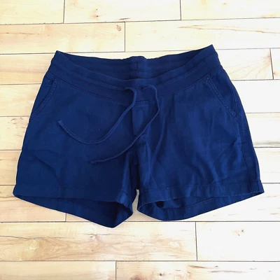 GAP Maternity Shorts Size Small Cotton Linen Drawstring Navy - NWOT - Image 1 of 4