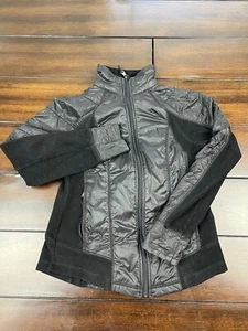 Tek Gear Biker Jacket Black Full Zip Mock Neck Zip Pockets Women Size Small - Picture 1 of 10