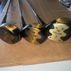 Vintage H & B Powerbilt Citation True Temper Wood Drivers 1,3,5 - Picture 1 of 13