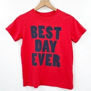 Peek Best Day Ever Red T-Shirt Size Kids XL 10 100% Cotton - Picture 1 of 5