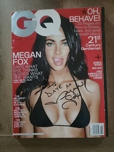 Signiertes Megan Fox GQ Magazin Oktober 2008 kultiges Cover - seltene Ausgabe - Bild 1 von 1