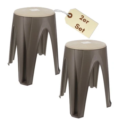 2x Hocker Duschhocker Sitzhocker Drehhocker Schminkhocker rund Bad Küchen Praxis - Bild 1 von 4