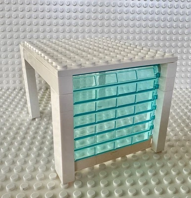 LEGO Kit de puerta enrollable de garaje (alto) 4217 4218 4219 88393 blanco y trans azul claro Foto 1 de 4