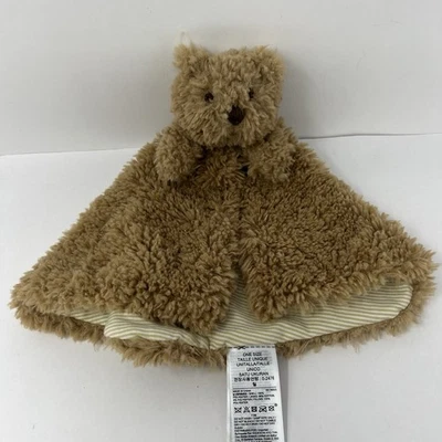 Baby Gap одеяло Brannan коричневый плюшевый медведь милый безопасности плюшевые нечеткие полоски - Изображение 1 из 4