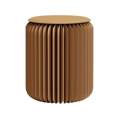 Home Furniture Modern Design Accordion Portable Folding Paper Stool Kraft Pap... - Image 1 of 4