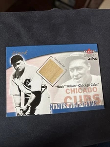 2001 Fleer Genuine Names Of The Game Hack Wilson Game Used Bat 24/50 - Picture 1 of 4