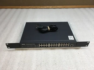 Dell Power Connect 2124 Unmanaged Switch with Rack Ears TESTED - Picture 1 of 8