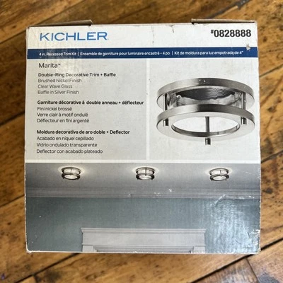 Kichler Barrington Distressed Brushed Nickel finishBaffle Recessed LightTrim 6in - Image 1 of 3