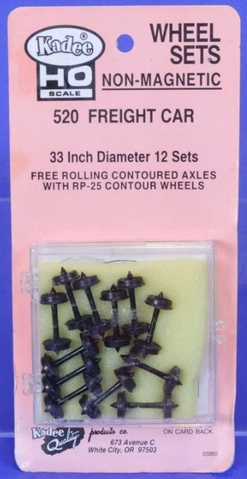 Kadee 520 HO Code 110 (.110) 33 " Smooth-Back RP-25 Wheelsets - Image 1 of 2