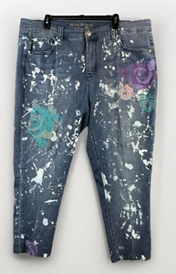 Melissa McCarthy Seven7 Jeans 20W P Paint Splatter Distressed Altered 25" Petite - Bild 1 von 14