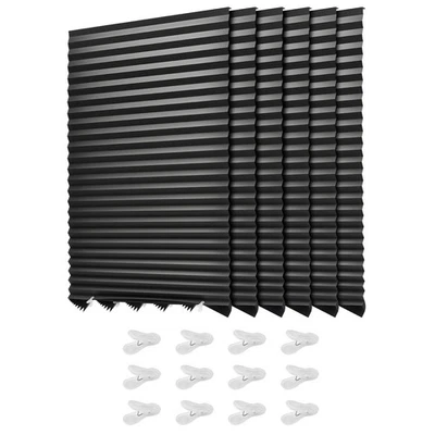 Uimoso Temporary Blackout Pleated Paper Shades, 6-Pack, 36 x 72 Inches - Image 1 of 4
