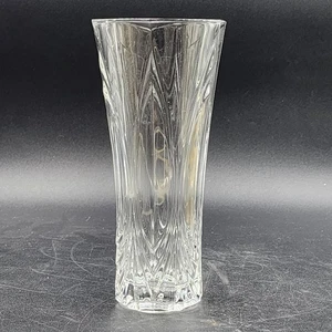 Lead Crystal Clear Glass Vase Cristal d’Arques-Durand Chatelet 9.5” 6-Sided Top - Picture 1 of 9
