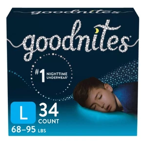 GoodNites Boys Nighttime Bedwetting Underwear L 34 Count - Picture 1 of 2