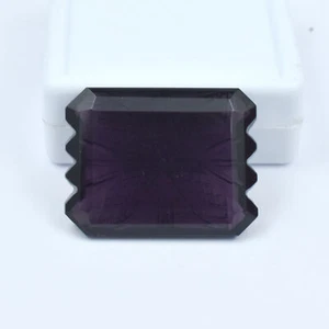CERTIFIED Loose Gemstone 55.85 Ct Emerald Cut Natural Purple Amethyst - Picture 1 of 13
