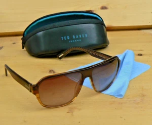 Ted Baker Sunglasses 1308 Pilot- Brown Tortoiseshell Womens 55-17 - Picture 1 of 8