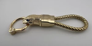 Honest Luxury Leopard Head Model Weave Key Chain Car Key Holder Ring. Used. - Picture 1 of 9