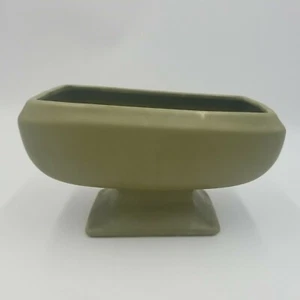 Vintage Olive Green Pedestal Planter, USA #465 - Picture 1 of 11