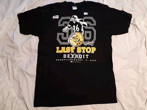 Jerome Bettis 36 Steelers Last Stop Detroit 2006 Mens Large T-shirt Black - Picture 1 of 9