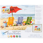 Paint Works Paint By Number Kit 14"X11"-Beach Chair Trio, 91316
