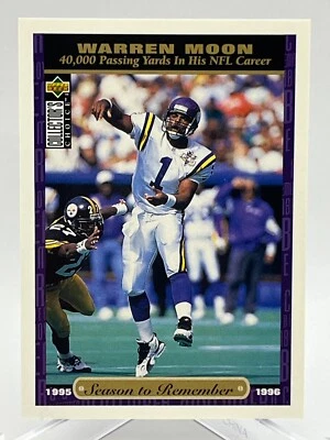 1996 Upper Deck Collector's Choice Card #65 Season to Remember Warren Moon - Image 1 of 2