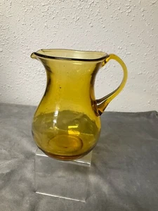 Blenko Style Pitcher Amber Rare Vintage - Picture 1 of 5