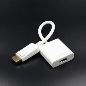 DisplayPort DP Male to HDMI Female Adapter Cable Converter for Dell Lenovo white - Picture 1 of 3