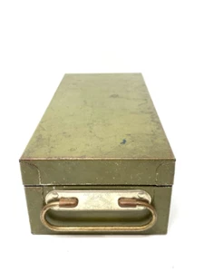 Vintage Art Steel Company Green Cashiers Cash Bank Lock Box Security Safe - Picture 1 of 10