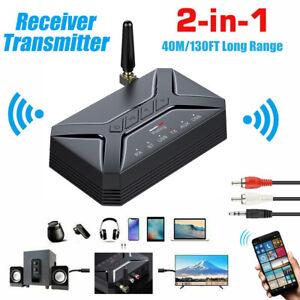 Bluetooth 5.0 Transmitter Receiver 3.5mm AUX To RCA Wireless HiFi Audio Adapter