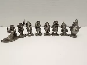 Vintage Schmid Disney Biancaneve e i sette nani peltro fine, set di 8 BELLI! - Foto 1 di 8
