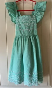 Cat And Jack Girls Size XS 4/5 Cross Cross Back Dress Floral EUC - Picture 1 of 10