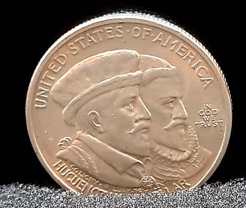 1924 HUGUENOT-WALLOON, CLASSIC COMMEMORATIVE SILVER HALF DOLLAR. HIGH GRADE Cover