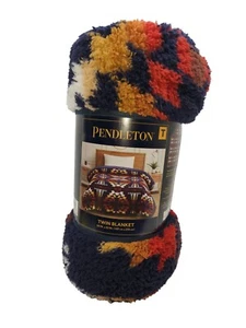 NEW Pendleton Legend Lake Dark Blue Twin Blanket - Picture 1 of 6