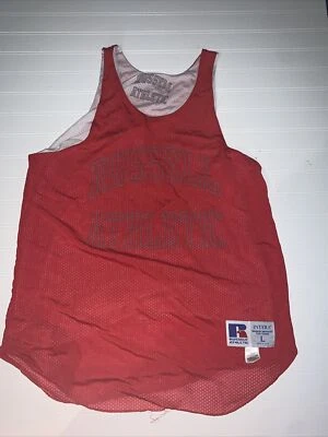 Camiseta deportiva de baloncesto vintage de los 90 Russell Athletic deletreada tela Intera para hombre L Foto 1 de 4