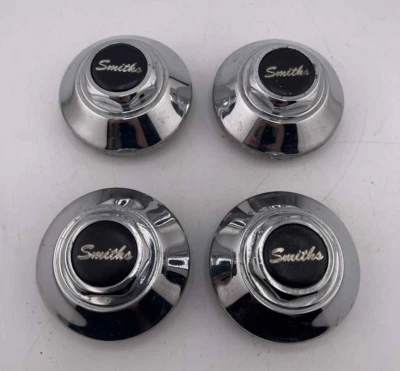 TAPA CENTRAL RUEDA SMITHS Todo CROMO USADO Juego de 4 2.6" 67mm diámetro exterior Foto 1 de 4