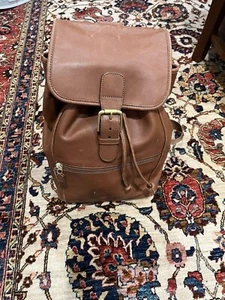 Coach Backpack Rucksack Leather Brown flaws - Picture 1 of 16