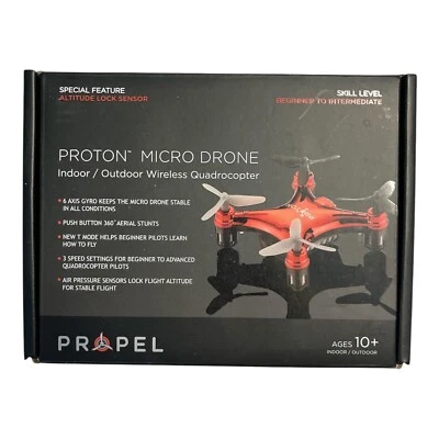 Propel Proton Micro Drone – Indoor/Outdoor Mini Quadcopter – Open Box, New - Image 1 of 4