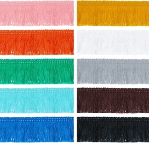 30 Yards 25 Mm Wide Fringe Tassel Trim Multi-Colored Lace Trim Ribbon Fringe Tri - Picture 1 of 12