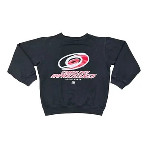 Majestic Carolina Hurricanes Hockey Sweatshirt Youth Boys Medium Black NHL  - Picture 1 of 6