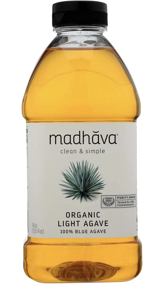 Madhava Organic Agave Nectar Amber Bottles 46 Oz