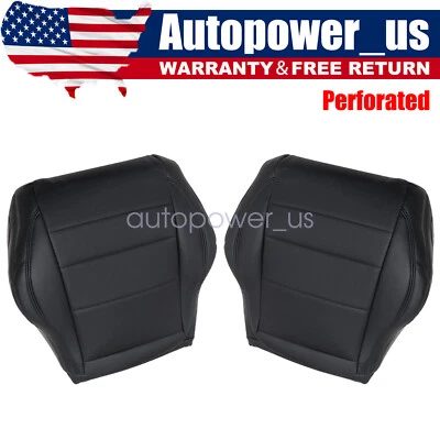 For 2012-2016 Mercedes Benz C250 2-Door Front Bottom PERF Leather Cover Black Foto 1 de 4